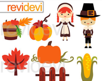 340x270 Pilgrims And Indians Digital Clip Art Thanksgiving Clip Art.