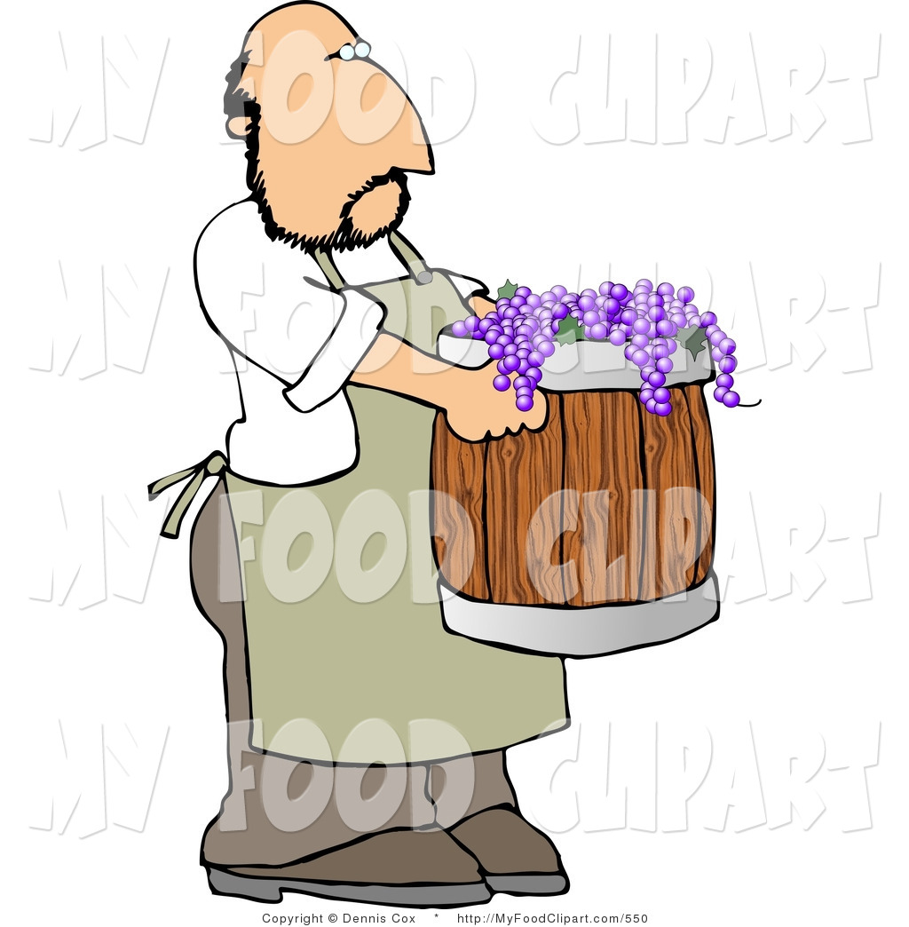 1024x1044 Food Clip Art Of An Italian Man Harvesting Wine Grapes By Djart
