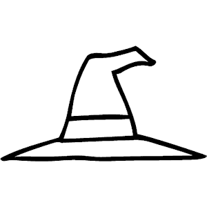 300x300 Witch Hat Clipart Black And White