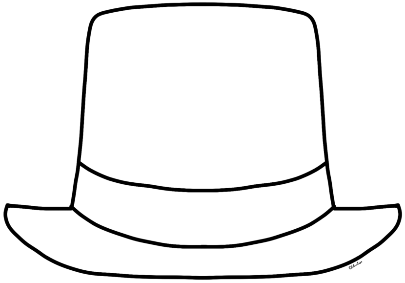 830x579 Hat Clipart Outline