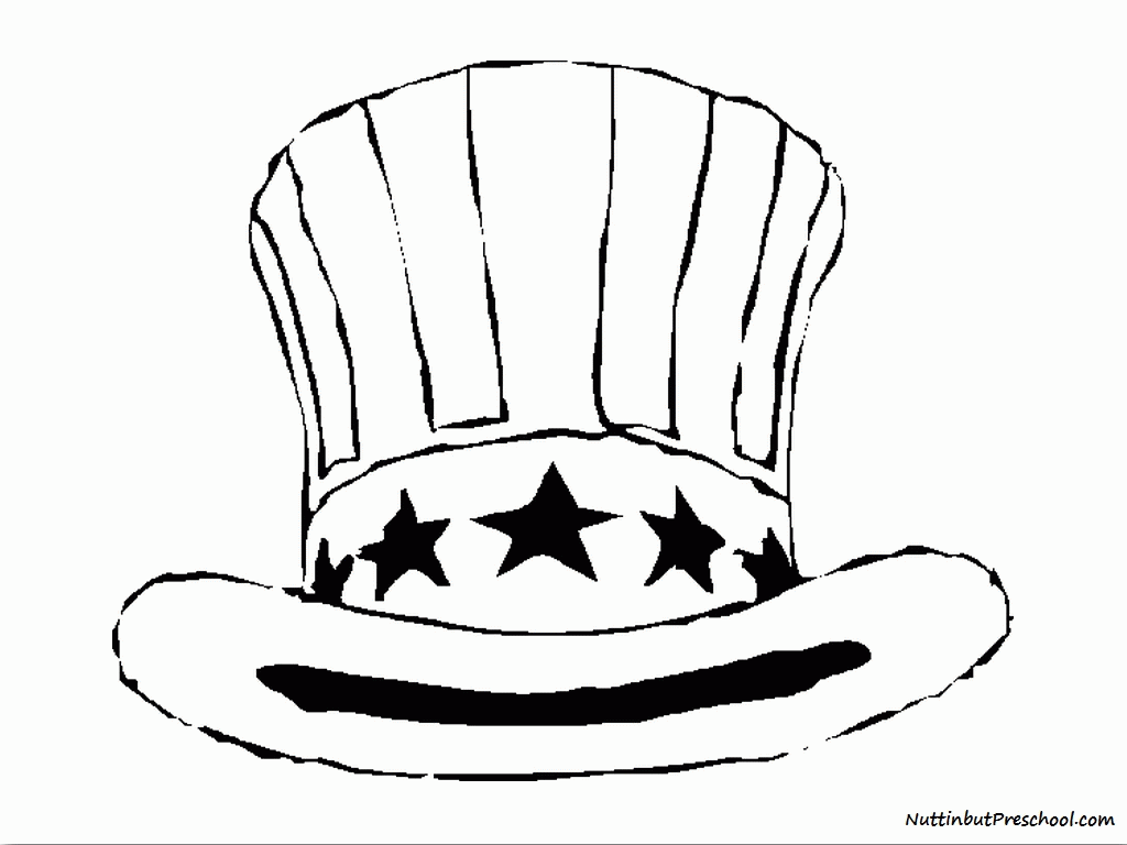 1024x768 Free Printable Top Hat Coloring Page Many Interesting Cliparts