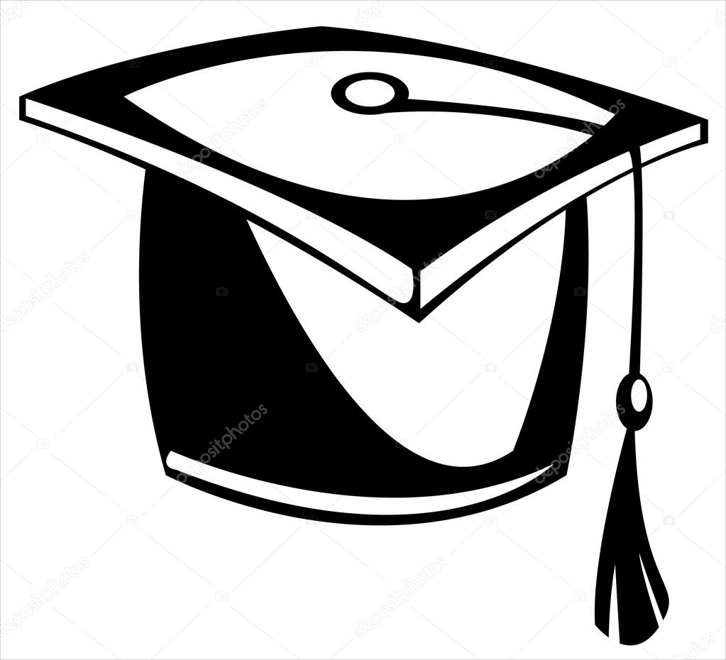 1023x930 Vector Hat Graduate Isolated On White Background Stock Vector