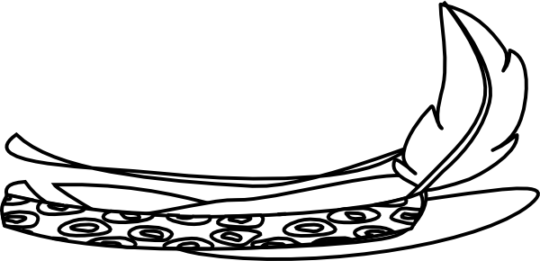 600x290 Crushed Hat Outline Clip Art