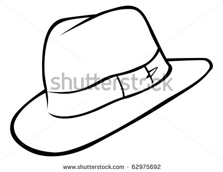 Hat Outline Clipart | Free download on ClipArtMag