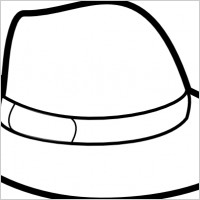 200x200 Hat Outline Clip Art Clipart Panda
