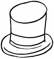 178x192 Hat Clipart Outline