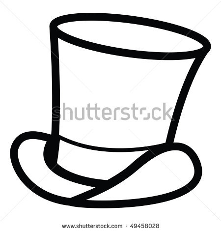 450x470 Top Hat Outline Clipart