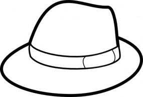 Hat Outline Clipart | Free download on ClipArtMag