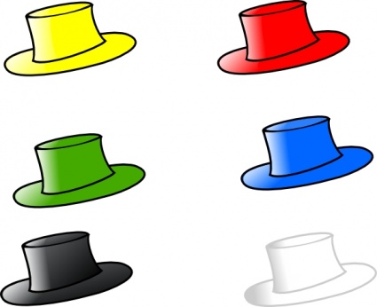 425x346 Top Hat Hats Clipart Image