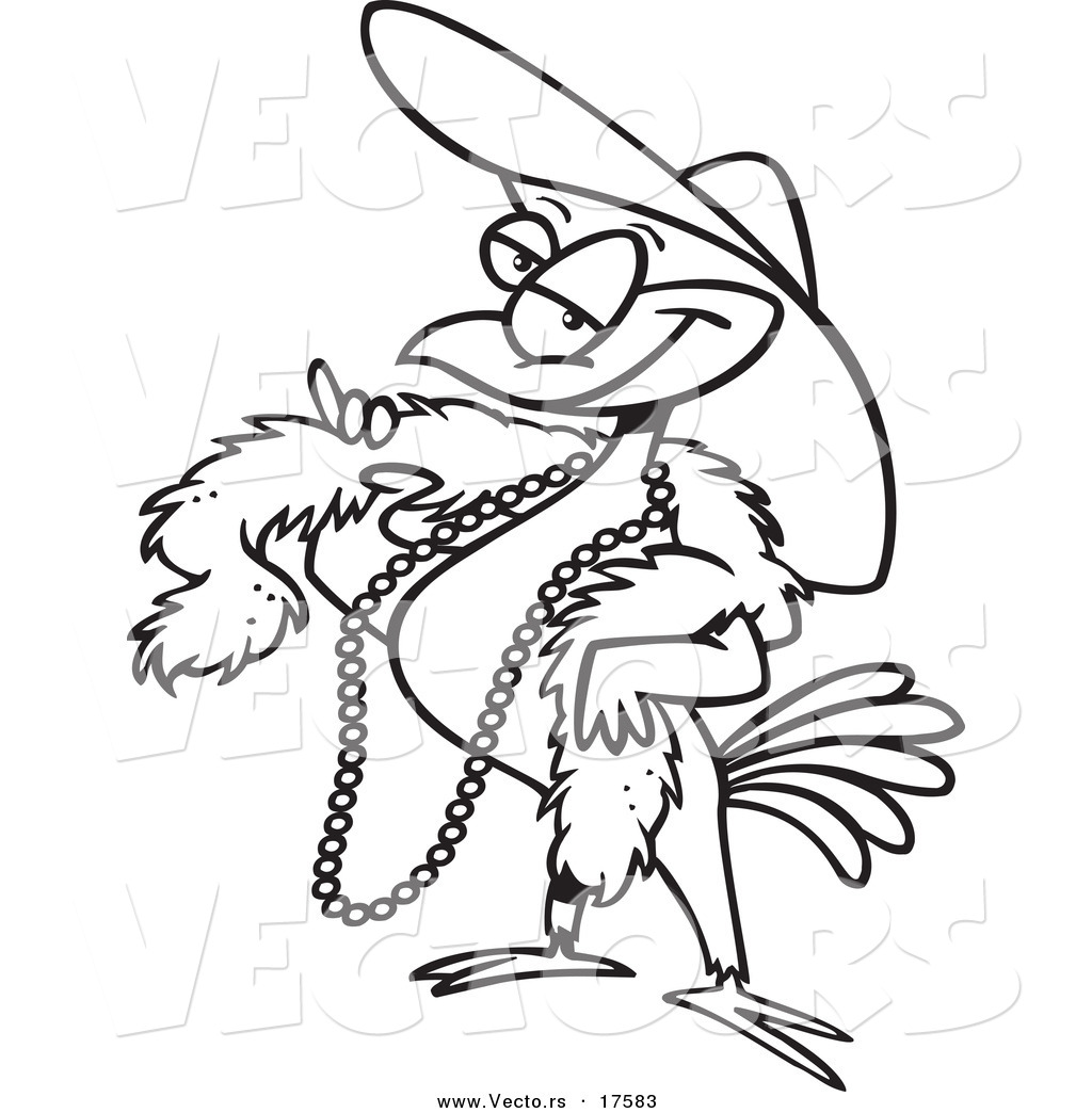 1024x1044 Vector Of A Cartoon Stylish Bird Wearing A Hat