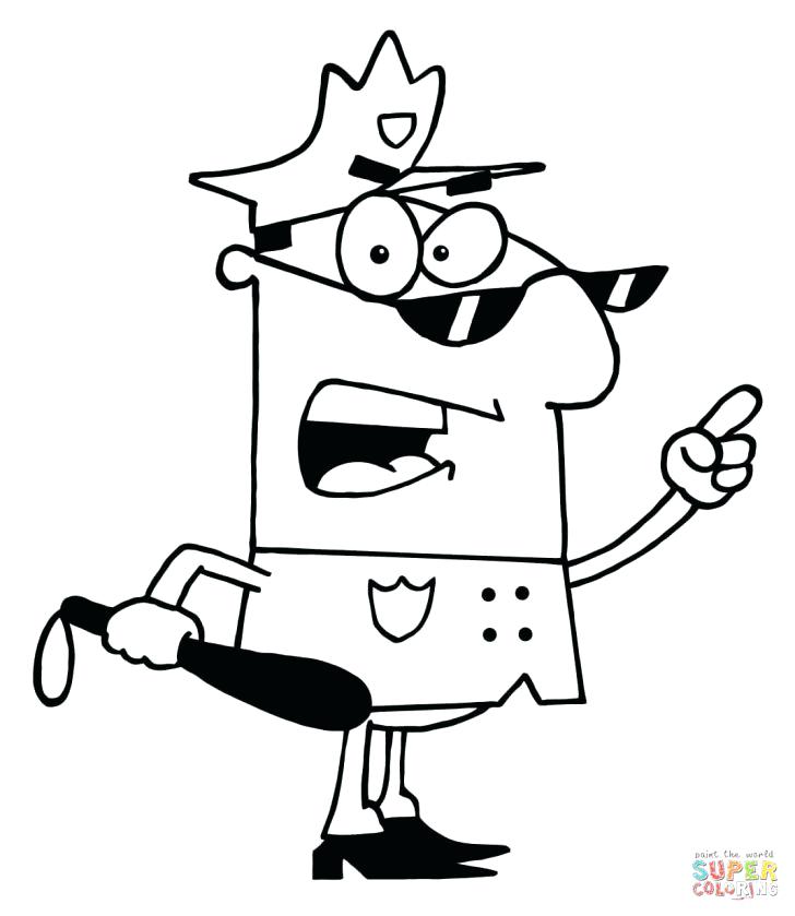 728x839 Fantastic Glamorous Police Hat Coloring Page Crayola Photo Officer