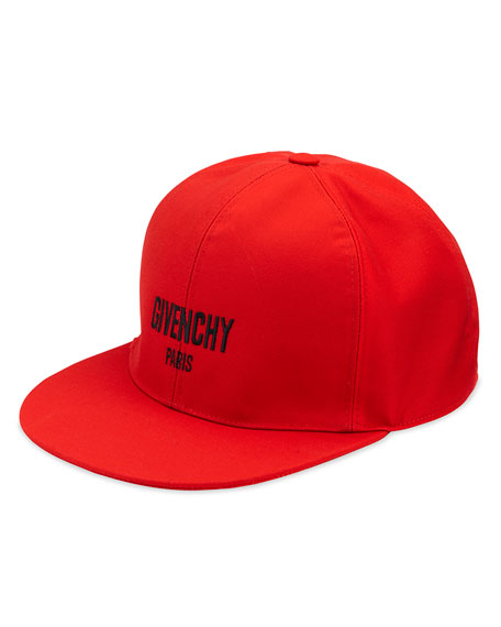 456x570 Givenchy Logo Flat Bill Hat, Black Neiman Marcus