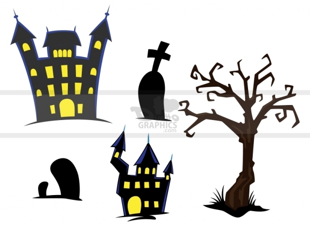 640x471 Haunted Castle Clipart