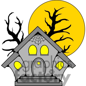 300x300 Haunted House Clip Art