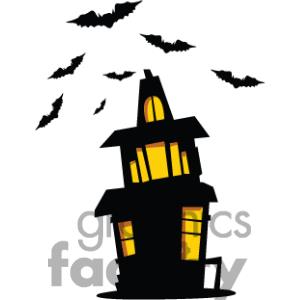 300x300 Cartoon Haunted House Clip Art