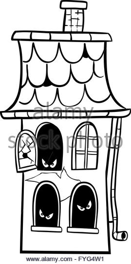 269x540 Cartoon Illustration Scary Haunted House Stock Photos Amp Cartoon