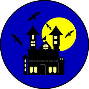 300x300 Haunted House Clipart Image