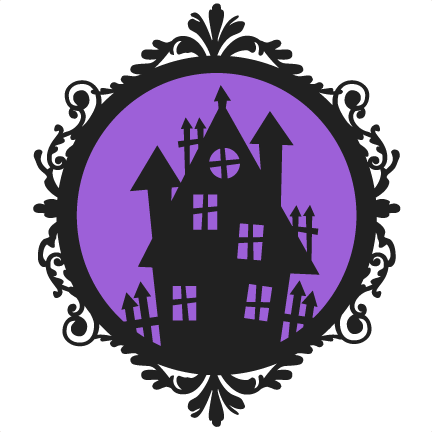 432x432 Haunted House Frame Svg Scrapbook Cut File Cute Clipart Files