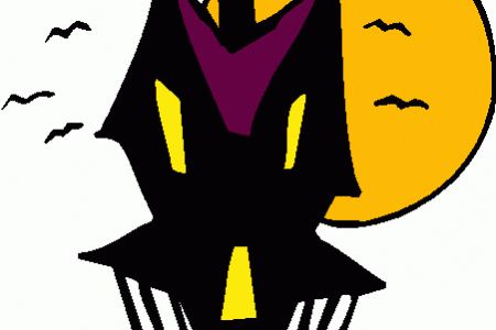 450x300 Spooky Haunted House Clip Art