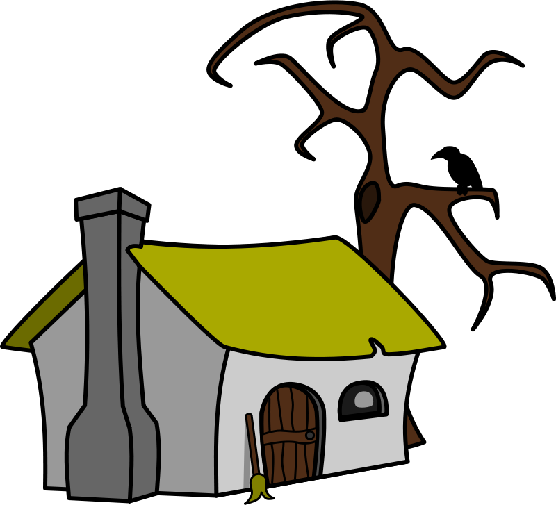 800x727 Haunted Cabin Clipart