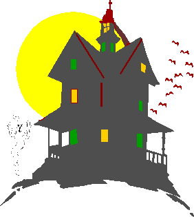 282x315 Haunted House Clipart Vector
