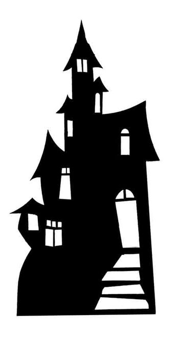 350x659 Ss5200) Lifesize Cardboard Cutout Of Haunted House (Silhouette