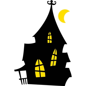 Haunted House Silhouette | Free download on ClipArtMag