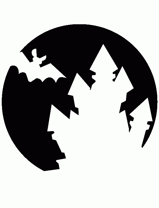 550x720 Haunted House Clipart Pumpkin Carving Pattern