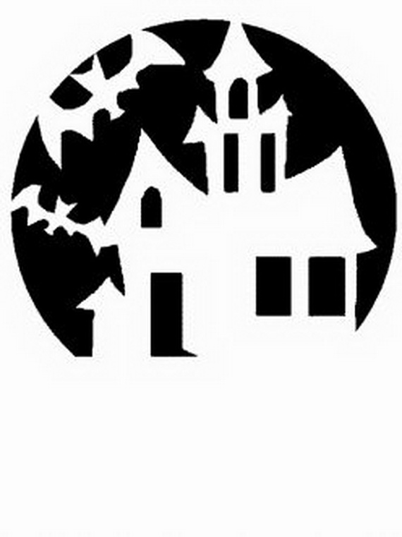 570x761 Haunted House Clipart Pumpkin Template