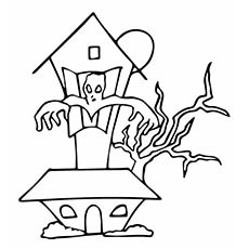 230x230 Top 25 Free Printable Haunted House Coloring Pages Online