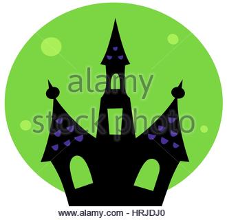 330x320 Cartoon Scary House Isolated On White Background Stock Vector Art
