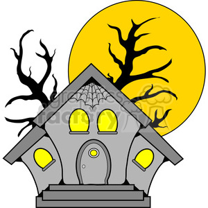 300x300 Royalty Free Haunted House In Color 387606 Vector Clip Art Image