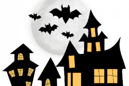 450x300 Spooky Haunted House Clip Art