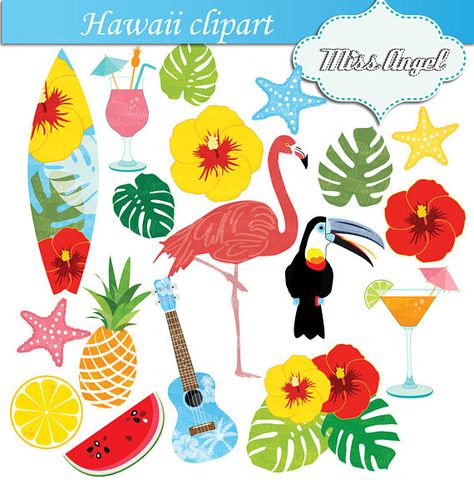474x489 Hawaii Clipart Flamingo, Hawaiian Summer Beach Clip Art. Flamingo