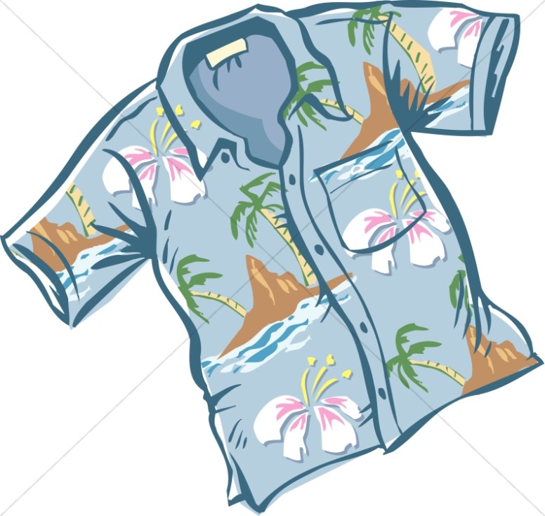 776x735 Nice Blue Hawaiian Shirt Lay Holiday Clipart