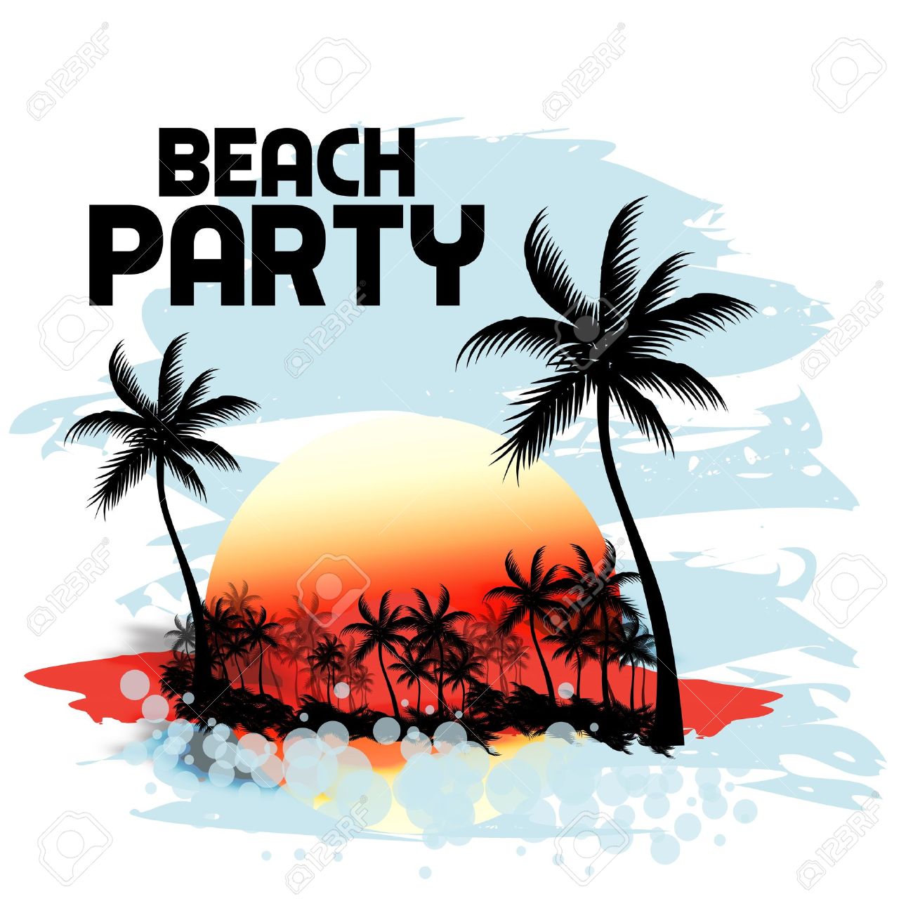 1300x1300 Sunset Clipart Hawaii Beach