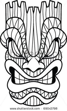 236x387 Tiki Clipart Black And White