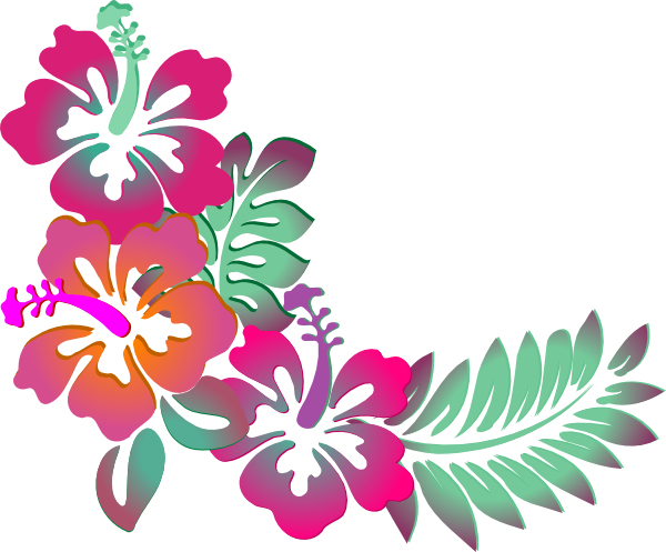 600x497 Hibiscus Flower Border Clip Art