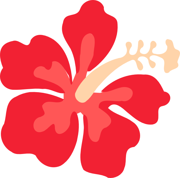 600x593 Red Hibiscus With No Flowers Clip Art