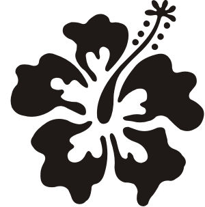 300x303 Hawaiian Flower Clipart Black And White