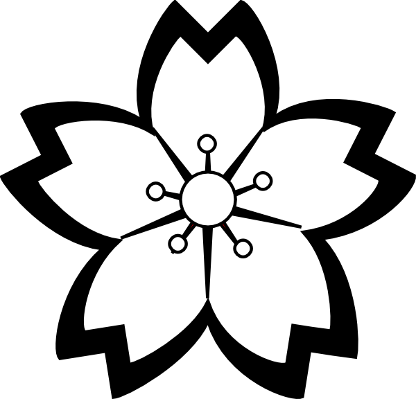 600x576 White Flower Clipart Chinese Flower
