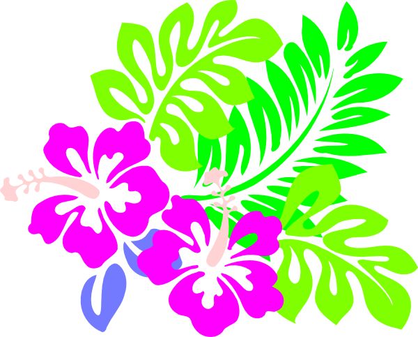 600x483 Hawaiian Flower Vine Clipart