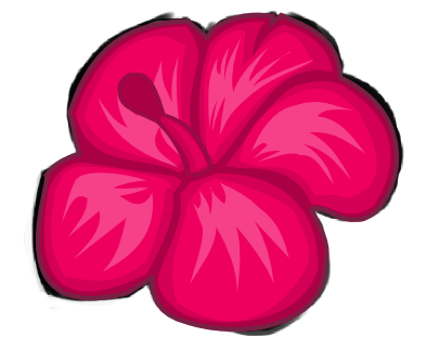 393x323 Hawaiian Flower Outline