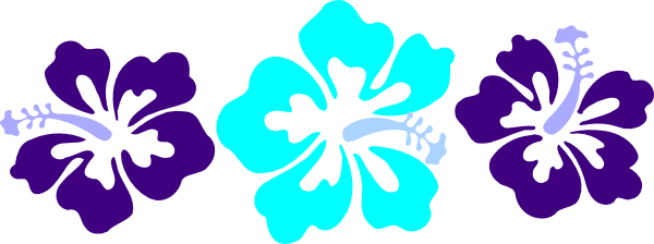 600x224 Hawaiian Flower Border Clipart