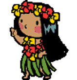 158x163 Hula Girl Clipart