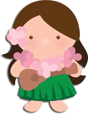 285x368 Hula Girls Clipart