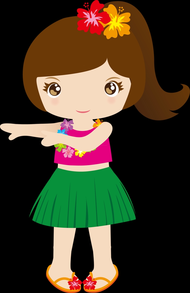 664x1024 Hawaiian Girl Clipart Clipart Collection Hawaii Girl Cartoonpng