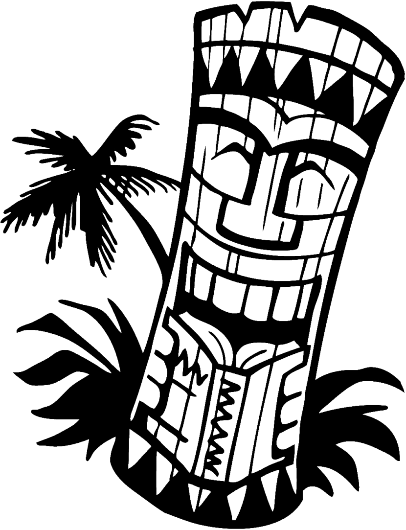 830x1083 Hawaii Clipart Black And White