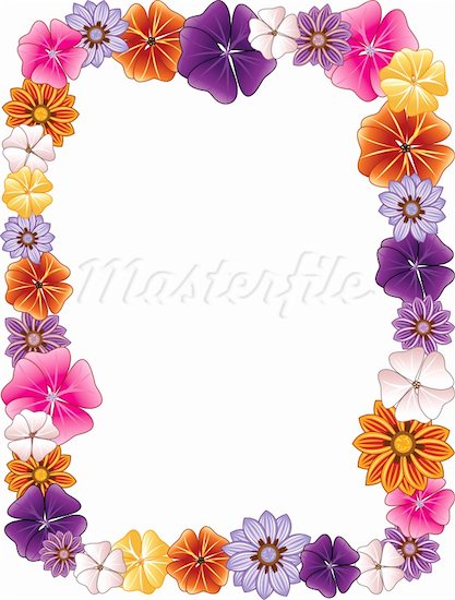 417x550 Hawaiian Luau Border Clipart