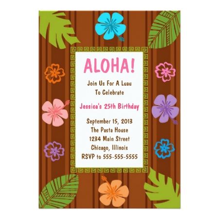 450x450 The Best Luau Party Invitations Ideas Hawaiian